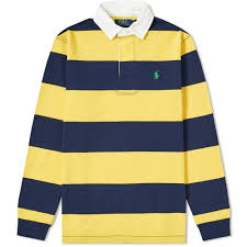 Black And Yellow Rugby Shirt Polo Ralph Lauren Long Sleeve Striped Rugby Shirt In Yellow Modesens Polo Shirt Outfits Ralph Lauren Rugby Shirt Polo Ralph Lauren