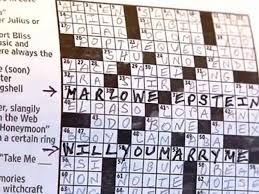 Themed crossword puzzles with a human touch. The Crossword Puzzle Proposal The Plunge