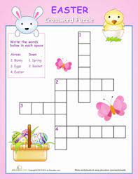 New daily puzzles each and every day! Easter Crossword Puzzle Worksheet Education Com Easter Crossword Easter Puzzles Crossword Puzzle