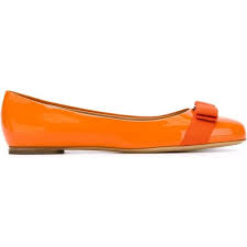 Salvatore Ferragamo Varina Ballerinas Orange Ballet Shoes Ballerina Shoes Salvatore Ferragamo