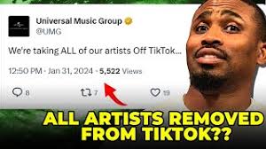 UMG pulls from TikTok and more
