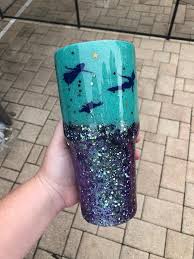Peter Pan Tumbler Usually Hanging Out With Peter Pan Purple Tumbler 30oz Tumbler Disney Inspired In 2021 Glitter Tumbler Cups Custom Tumbler Cups Tumbler Cups Diy