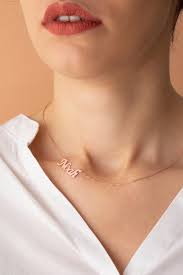 There are personalized infinity necklaces, retro nameplate necklaces, and modern bar necklaces. 14k Solid Gold Name Necklace Personalized Side Name Necklace Etsy