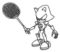 Sonic the hedgehog coloring pages (pdf download). Coloring Page Mario And Sonic At The Olympic Games Tokyo 2020 Badminton Metal Sonic 9