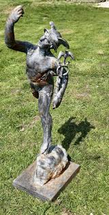 He was condemned to eternally hold up the sky. Large Weathered Iron Garden Statue Of Mercury Hermes The Winged Messenger 791321 Www Elmgarden Co Uk