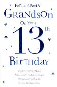 It's more like asking a person. Grandson 13th Birthday Birthday Card Amazon Co Uk Stationery Office Supplies