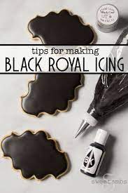 Black food coloring can be hard to find in stores. How To Make Black Royal Icing Step By Step Guide Sweetambssweetambs