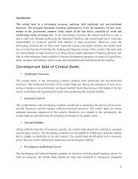 In this modernization, banking system plays a vital role in economic development. Doc Development Role Of Central Bank Arafat Rauf Academia Edu