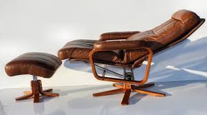 Get 5% in rewards with club o! Mid Century Danish Modern Leather Recliner Lounge Chair Ottoman Eames 1852267468