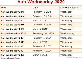 When Is Ash Wednesday 2020 2021 Dates Of Ash Wednesday