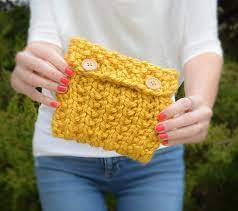 You gotta love a stash buster pattern and this chunky knit pillow fits the bill. Anything Knit Pouch Mama In A Stitch