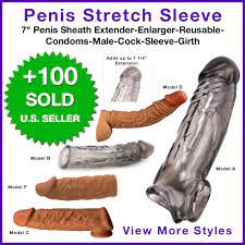 Penis Sheath Extender Enlarger Reusable Condoms Male Cock Sleeve Girth All  Sizes | eBay