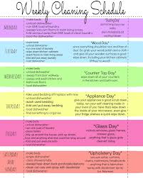 My Quirky Weekly Cleaning Chart Free Printable Weekly