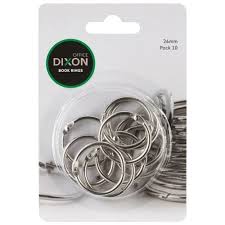 Dixon Book Rings 26mm Silver Pack Of 10