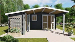 Daher sollte vor allem ein. Gartenhaus Holz 2 Raum Vordach Blockhaus 5 1x4 8 2 98m 28mm Birmingham Eb28031l Ebay