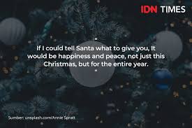 Berikut ini 15 ucapan selamat natal untuk orang tua, dikutip dari wishes msg. 10 Ucapan Selamat Natal Dalam Bahasa Inggris Amin