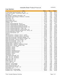 Herbalife Products Price List