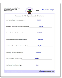 Standard Expanded And Word Form Worksheet Write The Number In Six Seven Digits W Gaps Standard Expanded And Word Form Workshe Word Form Standard Form Words