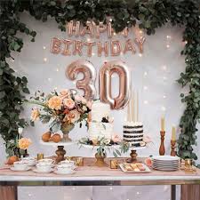 Que vous organisiez une soirée chez vous ou dans une salle, il est toujours important de célébrer les anniversaires marquants. Rose Gold Happy Birthday Foil Balloon Banner Garland Shower Wedding Party Decoration Anniversaire 30 Ans Fetes 30eme Anniversaire Decoration Anniversaire 20ans