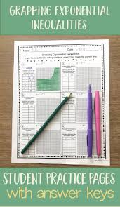 Exponential And Logarithmic Functions Student Practice Pages Algebra Lesson Plans Exponential Algebra Lessons