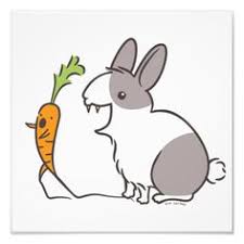 Vampire Bunny Rabbit With Unfortunate Carrot Photo Print Zazzle Com In 2021 Rabbit Painting Sleeping Bunny Bunny