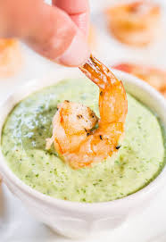 This recipe is also good, and not quite so expensive, with cooked shrimp or crabmeat. Easy Roasted Shrimp With Green Goddess Dip Averie Cooks