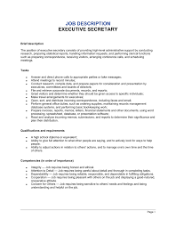 A secretary job description is a document that summarizes the work of a secretary, as well as the qualifications and requirements to become one. Executive Secretary Job Description Template By Business In A Box