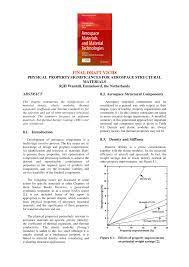Pdf Physical Property Significances For Aerospace Structural Materials