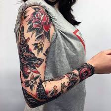 Cat outline shoulder tattoo by e.nal, an artist based in seoul, south korea. Top 100 Best American Traditional Tattoo Ideas For Women Old School Designs