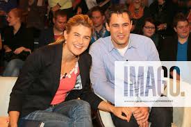 Daniela Widmer und David Och bei der Aufzeichnung der ZDF-Talkshow Markus  Lanz im Studio