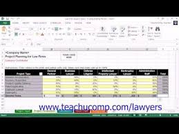 Learn About Using The Law Firm Project Plan In Microsoft Excel For Lawyers At Www Teachucomp Com Get A Free Trial At Http Www Teachucomp Com Lawyers Visit U