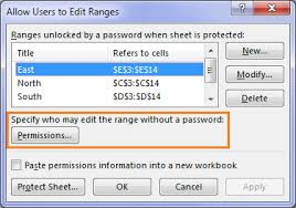 Excel Protect Ranges With Different Passwords Excel Online Training Workbook