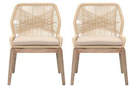 Set Of 2 Easton Side Chairs Sand One Kings Lane In 2020 Grey Side Chairs Side Chairs Dining Natural Dining Chairs