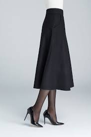 Black A Line Midi Skirt A Line Midi Skirt Midi Wool Skirt Wool Skirt Woman Skirt Etsy In 2020 Wool Skirts Womens Skirt Handmade Skirts