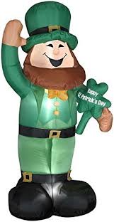 This airblown inflatable must remain plugged in to stay inflated. St Patrick S Day Huge Inflatable Leprechaun Decoration