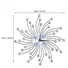 Buy flower wall clock and get the best deals at the lowest prices on ebay! Creative Sparkling Bling Metallic Silver Flower Shaped Wall Clock For Living Room Office Kind 1 Home Decor Home Urbytus Com