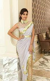 Shilpa shetty being a big name in the bollywood industry surely sets some higher trends in the fashion industry. Shilpa Shetty And Her Pretty Dress Saree Blouse Designs Latest Saree Blouse Saree Designs
