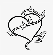 Black feathers ankle bracelet tattoo. Heart Vine Decal Hearts And Barbed Wire Tattoo Design Free Transparent Png Download Pngkey