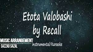 Etota Valobashi Recall Instrumental Cover Youtube