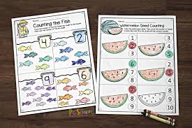 free printable summer math worksheets for preschool