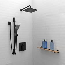 These wonderful and refined aesthetically appearing black tub shower combo not only help one spend some quality relaxation time but also enhance the look of their backyard, garden, or terrace. Image Result For Matte Black Shower Shelf Shower System Shower Faucet Black Shower