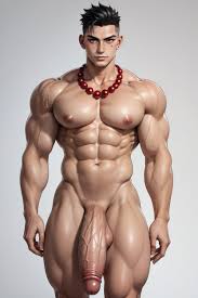 Full Body, Spiky Black Hair With Undercut, Gyomei Of Demon Slayer AI Gay  Porn