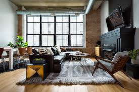 A the same time, it is also earthy. Funky Bachelor Pad Industrial Living Room Chicago By Chris Bradley Photography
