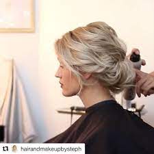 Pretty Updo For Brides With Short Hair Hair Styles Short Hair Bride Short Wedding Hair