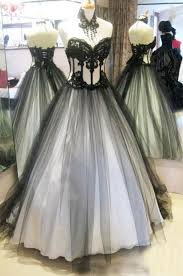 Black And White Evening Gowns With Sleeves Sweetheart Black Lace White Prom Dresses Evening Gowns Quinceanera Dress Ld337 Black White Wedding Dress Long Wedding Dresses Black Wedding Dresses