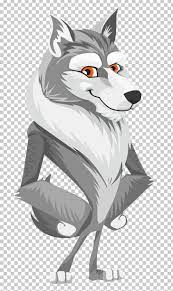 Gray Wolf Png Animal Art Black And White Carnivoran Cartoon Wolf Grey Wolf Art