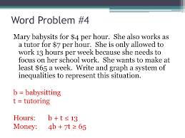 Plus model problems explained step by step. Ppt Systems Of Linear Inequalities Word Problems Powerpoint Presentation Id 2112241