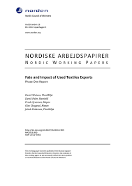 Ich versende leider keinen spam! Fate And Impact Of Used Textiles Exports Nordic Cooperation