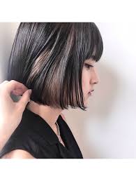 インナーカラー 黒髪ボブ l037556175 ハク haku のヘアカタログ ホットペッパービューティー 黒髪 インナーカラー ボブ 黒髪 トレンドヘア