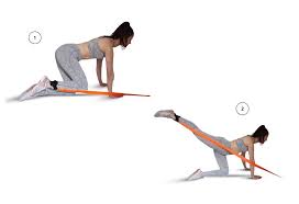 Butt Donkey Kicks With Long Resistance Band Fit Carrots Premium Fitness Tools For Functional And Regeneration Training